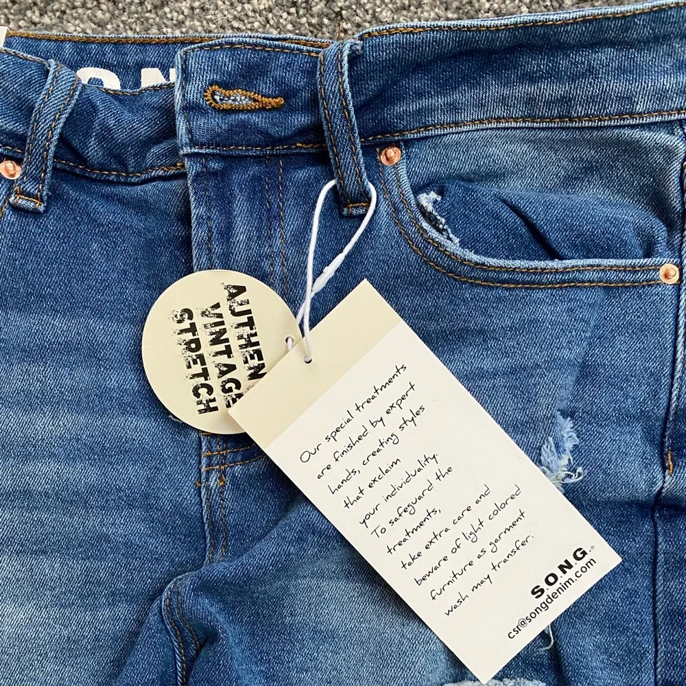 High Rise Jean Shorts - Picture 7 of 11